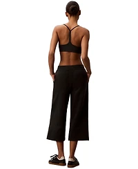 Calvin Klein Performance Women's Brushed Cropped Wide-Leg Sweatpants