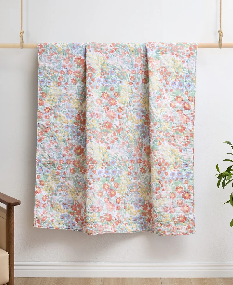 Greenland Home Fashions Alice Reversible Cotton Blend Throw, 50" x 60"