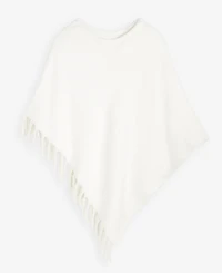 Fraas Women's Boucle Fringe-Trim Poncho