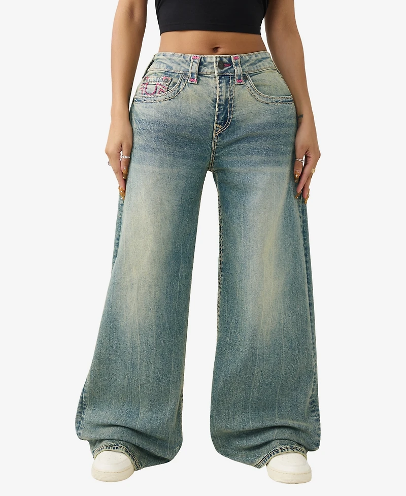 True Religion Women's Jessie Super Baggy T Jeans