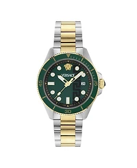 Versace Men's Greca Force Two Tone Bracelet Watch, 42mm