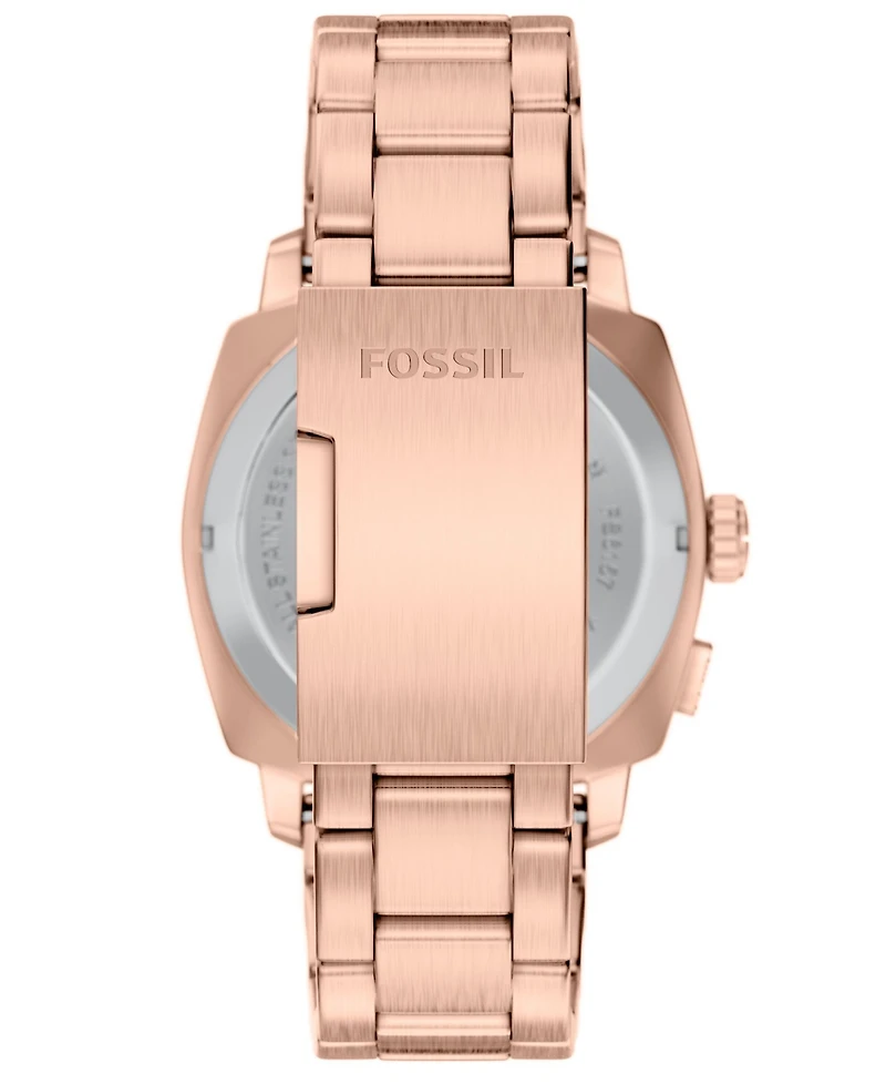 Fossil Men's Machine Big Tic Rose Gold-Tone Stainless Steel Watch, 41mm