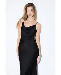 MissPap Women's Premium Satin Bow Bridesmaid Dress