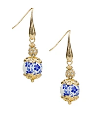 Patricia Nash Gold-Tone Plated Wire Bead Drop Earrings