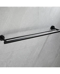 Rainsken 23.6" Stainless Steel Wall Mounted Towel Bar, Double Bath Towel Bar for Bathroom