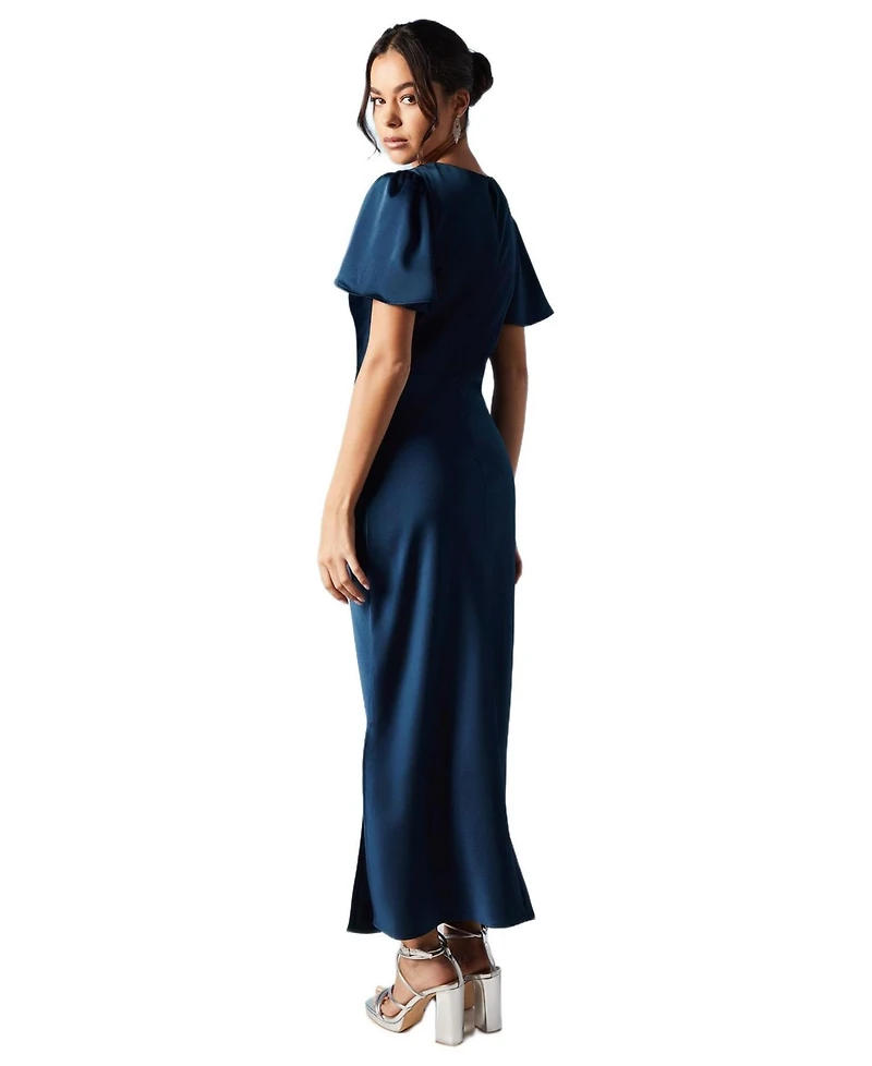 Oasis Satin Midi Bridesmaids Dress