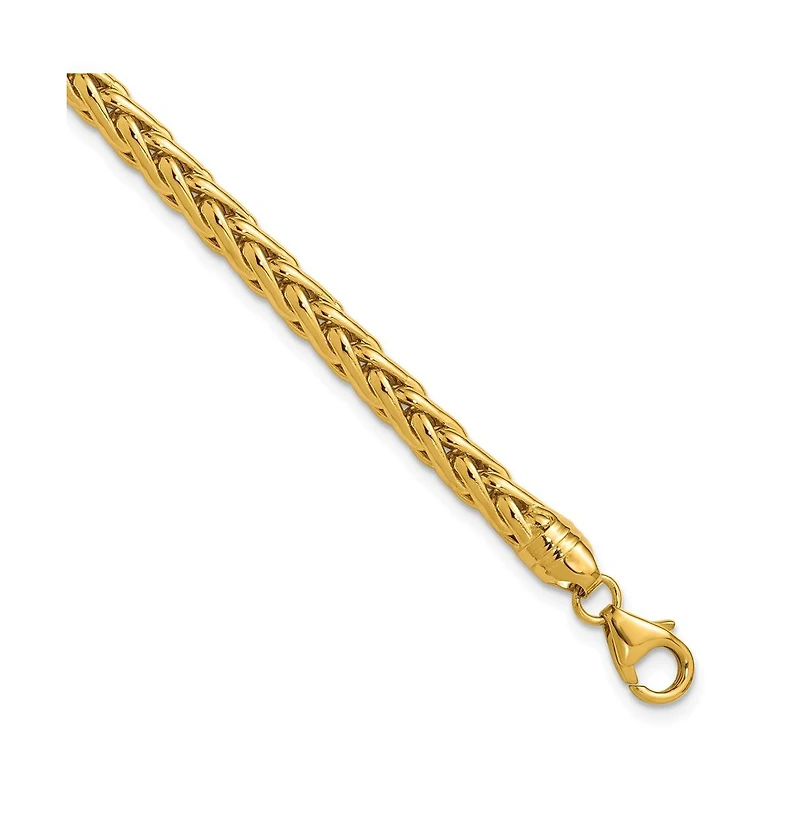 Curata Jewelry Solid Hollow Italian 7.5 Inch 3.1mm Wide Woven Spiga Link Bracelet