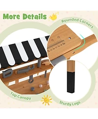 Mecale 2-in-1 Kids Rolling Cart with Play Tools Set for Construction & Role Play