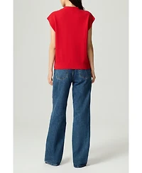 Nocturne Women's Embellished V-Neck Knit Sweater Vest