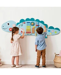 Mecale 11-in-1 Dinosaur Activity Wall Busy Board Panels