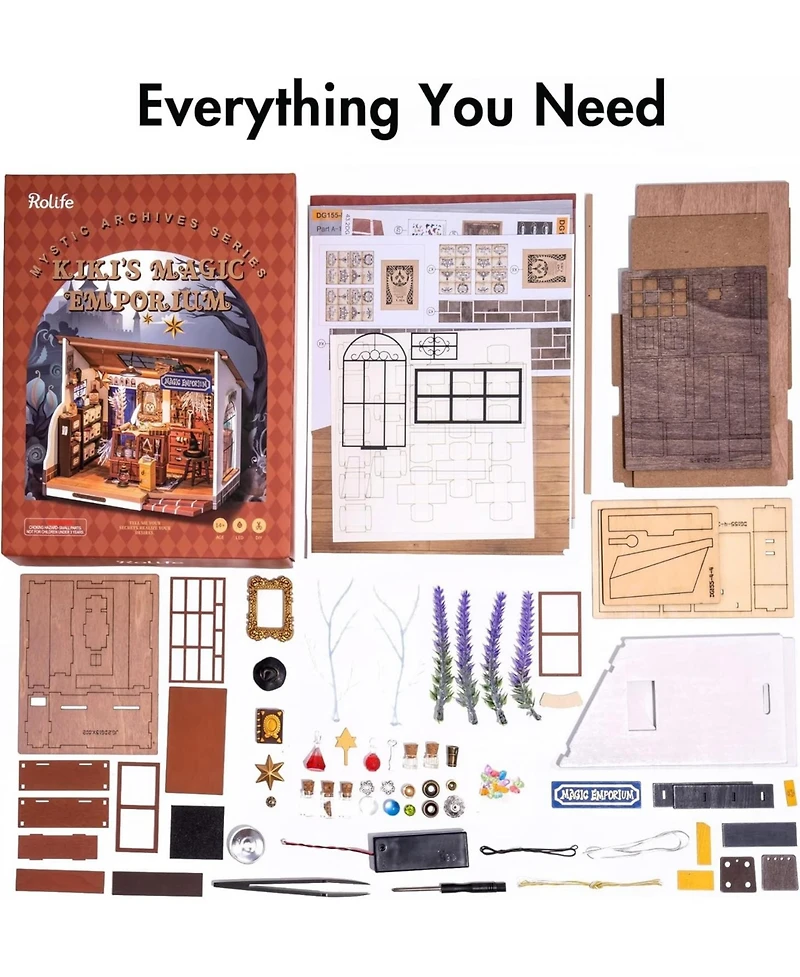 Robotime Diy Miniature Dollhouse Kit Tiny House Diy Kit 1:20 Miniature House Miniature Hobbies for Christmas Decorations Gifts Book Nook Kits