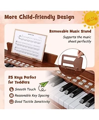 Mecale 25-Key Children's Piano Keyboard, Adjustable Speed & Volume for Early Music Education and Fun