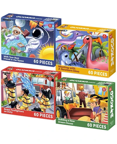 Quokka 4 x 60 Pieces Jigsaw Puzzles for Kids Ages 4-6