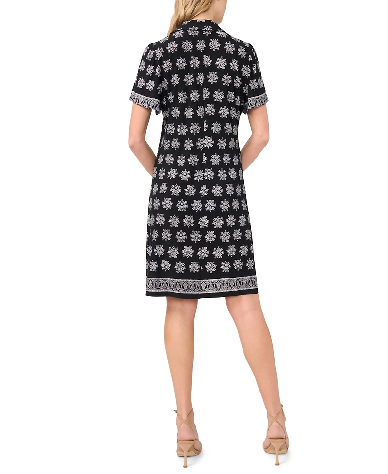CeCe Women's Short-Sleeve Knit Polo Dress