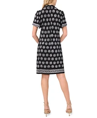 CeCe Women's Short-Sleeve Knit Polo Dress