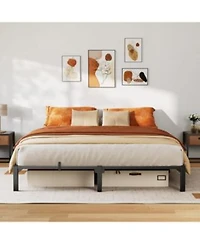 Gaomon Bed Frame Heavy Duty Metal Platform Bed Frame With Durable Iron Slat Support Legs No Box Spring Required Support Up To 800 Lbs