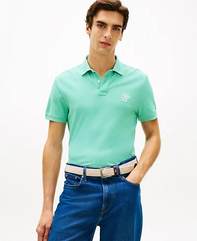 Tommy Hilfiger Men's Short-Sleeve Script Logo Polo Shirt