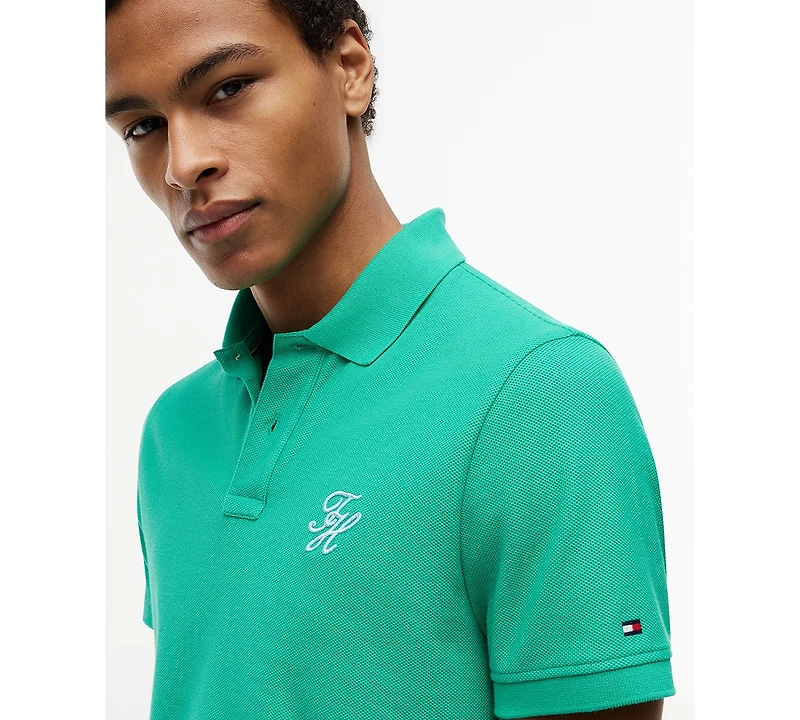 Tommy Hilfiger Men's Short-Sleeve Script Logo Polo Shirt