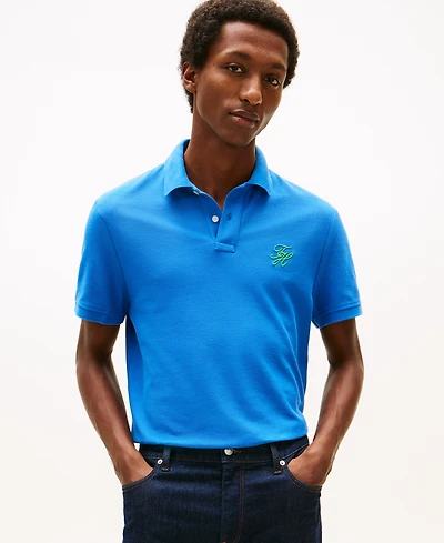 Tommy Hilfiger Men's Short-Sleeve Script Logo Polo Shirt