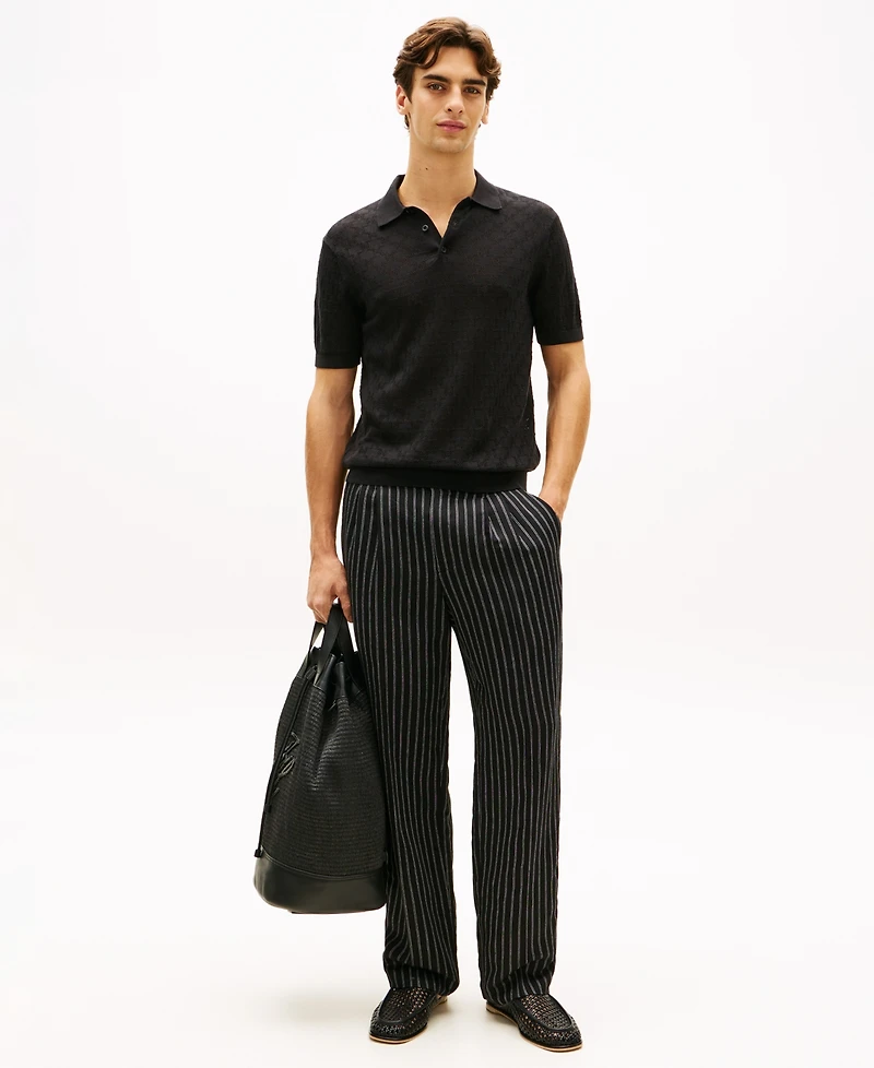 Tommy Hilfiger Men's Short-Sleeve Pointelle Polo Shirt