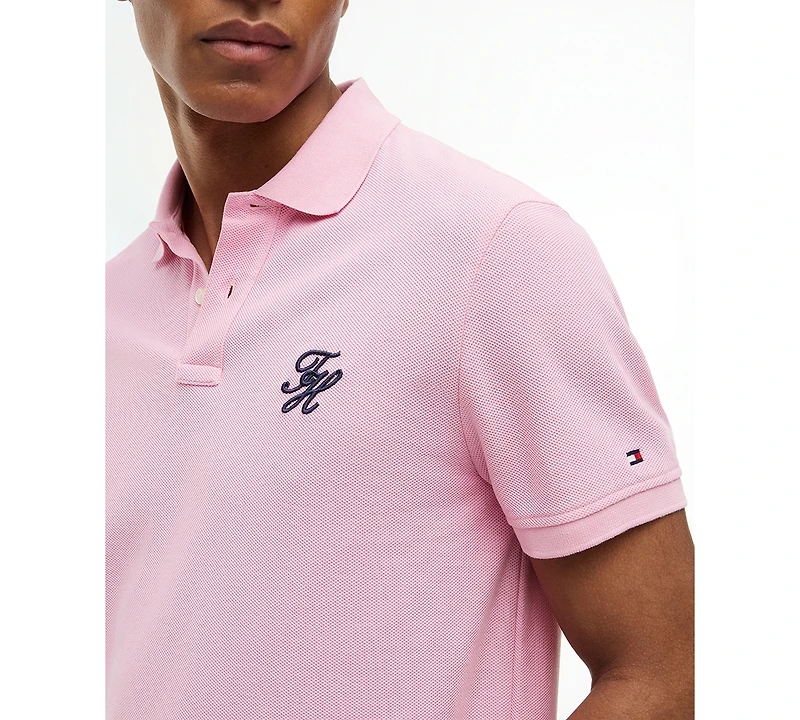 Tommy Hilfiger Men's Short-Sleeve Script Logo Polo Shirt