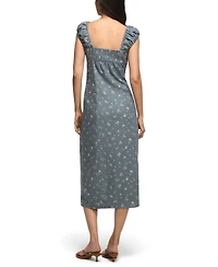 Lucky Brand Women's Sweetheart Cap Sleeve Midi Slip Dress