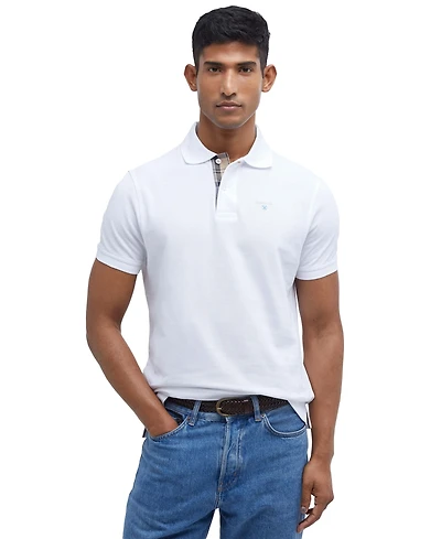 Barbour Men's Tartan Pique Polo Collar Shirt