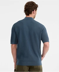 Lands' End Men's Short Sleeve Fine Gauge Sweater Polo