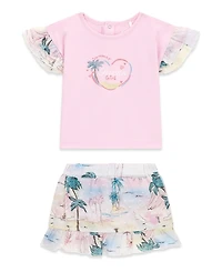 Guess Baby Girls' Short-Sleeve T-Shirt and Skirt, 2-Piece Set