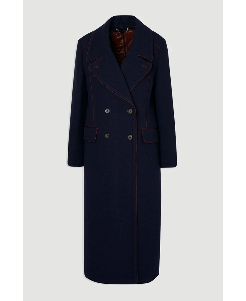 Karen Millen Women's Tailored Padded Lined Midi Coat