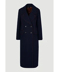 Karen Millen Women's Tailored Padded Lined Midi Coat