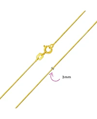 Bling Jewelry Basic Thin 019 Gauge Box Chain Necklace Gold Plated Sterling Silver