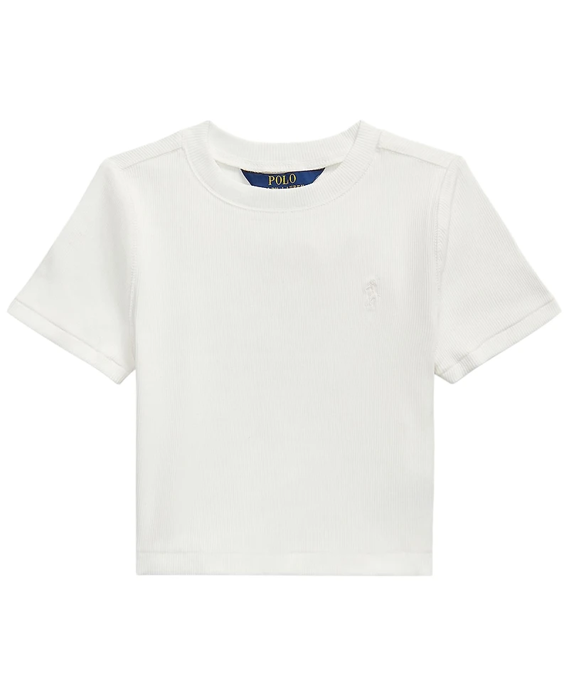 Polo Ralph Lauren Girls' 7-16 Ribbed Boxy T-Shirt