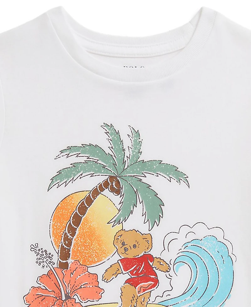 Polo Ralph Lauren Girls' 2T-6X Bear Cotton Jersey T-Shirt