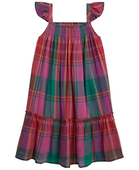 Polo Ralph Lauren Girls' 2T-6X Plaid Cotton Madras Dress