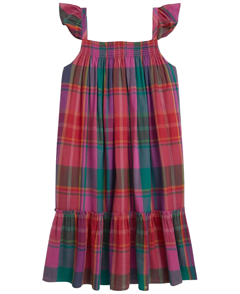 Polo Ralph Lauren Girls' 7-16 Plaid Cotton Madras Dress