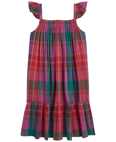 Polo Ralph Lauren Girls' 7-16 Plaid Cotton Madras Dress