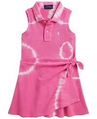 Polo Ralph Lauren Girls' 2T-6X Tie-Dye Faux-Wrap Mesh Dress