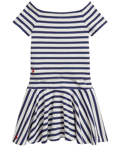 Polo Ralph Lauren Girls' 2T-6X Striped Stretch Jersey T-Shirt & Skort, 2-Piece Set