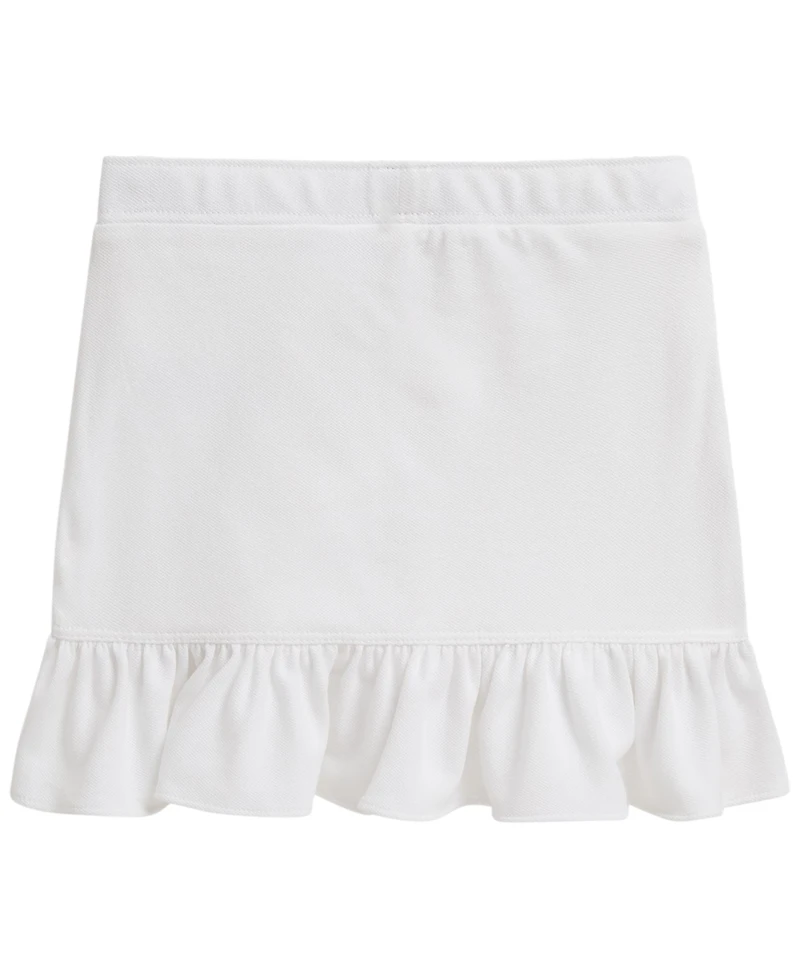 Polo Ralph Lauren Girls' 2T-6X Ruffled Stretch Mesh Wrap Skort
