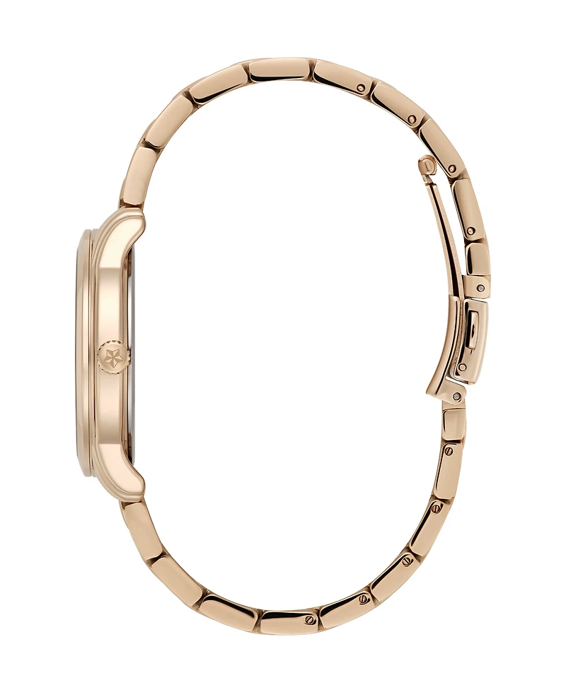 Olivia Burton Women's Colourwave Rose Gold Tone Stainless Steel Bracelet Watch, 36mm