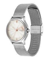 Olivia Burton Women's Ob Classic Bee Silver Tone Stainless Steel Mesh Bracelet Watch, 29.8mm