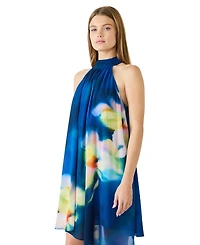 Steve Madden Juniors' Printed Halter Neck High-Low Dress