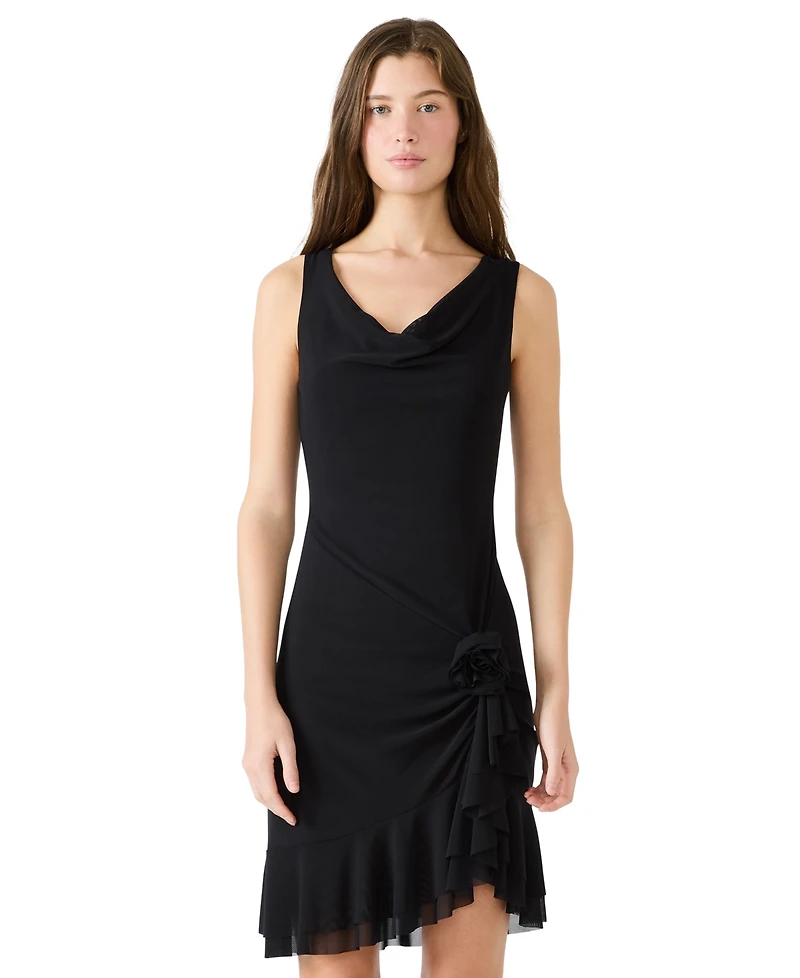 Steve Madden Juniors' Cowl Neck High-Low Dress