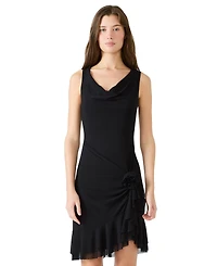Steve Madden Juniors' Cowl Neck High-Low Dress