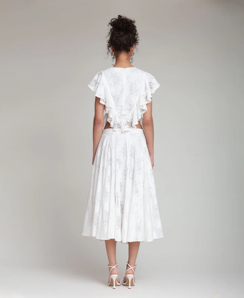 Avec Les Filles Women's Ruffle-Trimmed Top