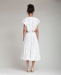 Avec Les Filles Women's Ruffle-Trimmed Top