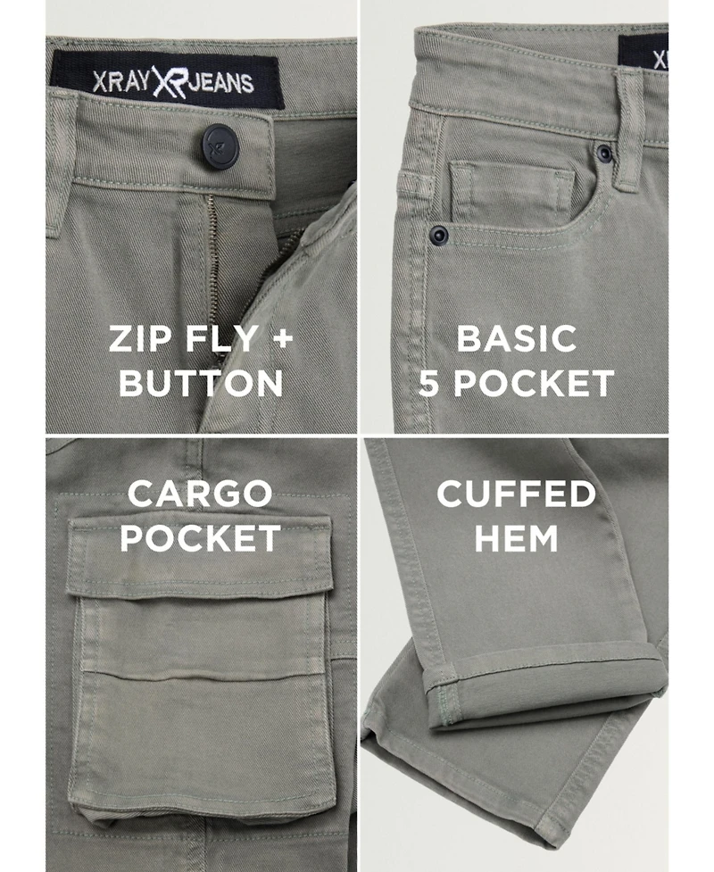 Xray Big Boys Flex Slim Fit Cargo Pants 8-18