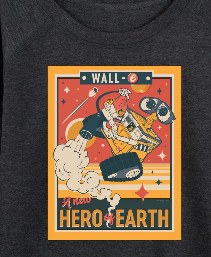Hybrid Apparel Plus Wall-e New Hero Of Earth French Terry Long-Sleeve T-Shirt
