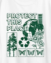 Hybrid Apparel Plus Instant Message Protect This Place Short-Sleeve Graphic T-Shirt